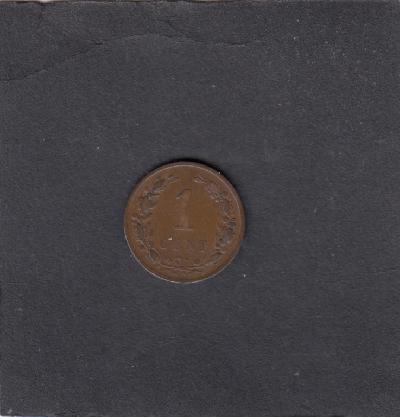 Beschrijving: 1 Cent WILLEM III small o